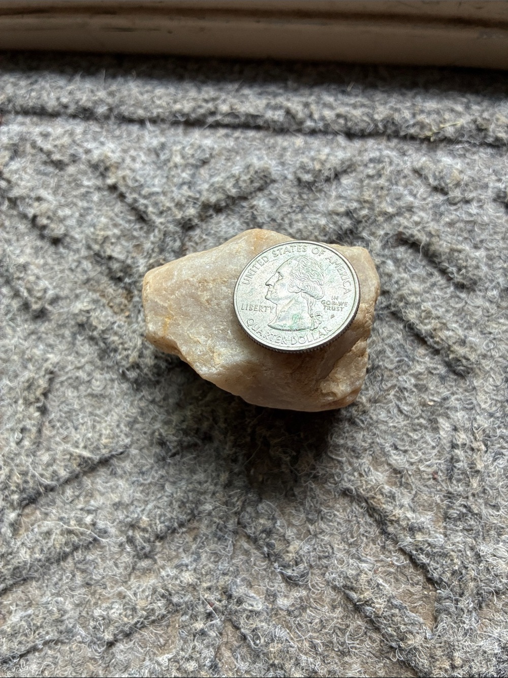 Polished Cream Quartz Stone - Natural Decorative Nugget - Picture 7 of 7